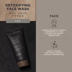 Blackstone bottle in hand showing 6 fl oz scale for travel and grooming