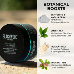 Blackwood For Men applied to fingers demonstrating easy distribution and detangling benefit