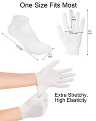 BLATOWN silicone glove on hand during at-home manicure showing longer cream absorption