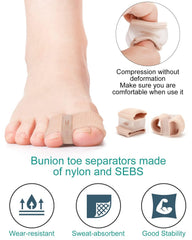 BLATOWN in-use walking photo showing toe separators staying in place during movement
