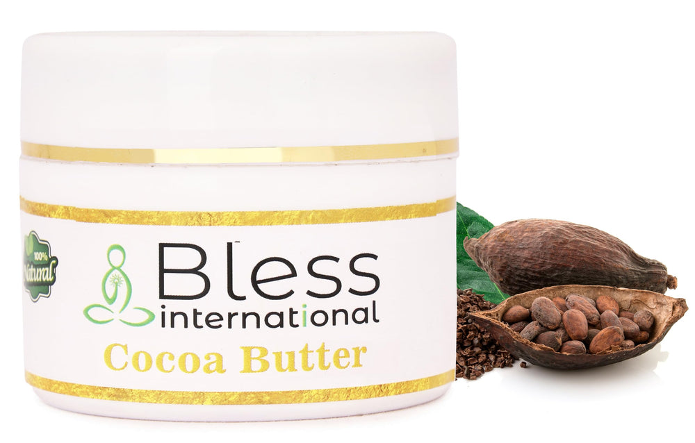 Bless International cocoa butter close-up texture showing creamy consistency