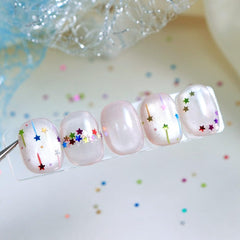 BLGTGH nail application in progress demonstrating easy placement and creative control benefit