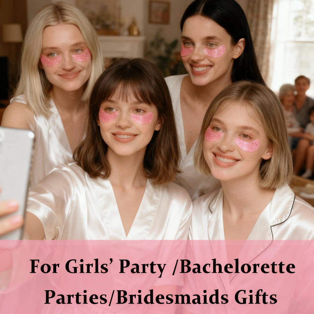 BliBling masks on vanity in a spa-party scene showing perfect group-gift option