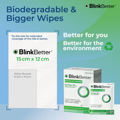 BlinkBetter pack next to phone indicating compact travel-friendly benefit