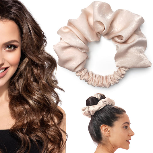 BLINKEEN front view showing beige scrunchie and compact design for travel