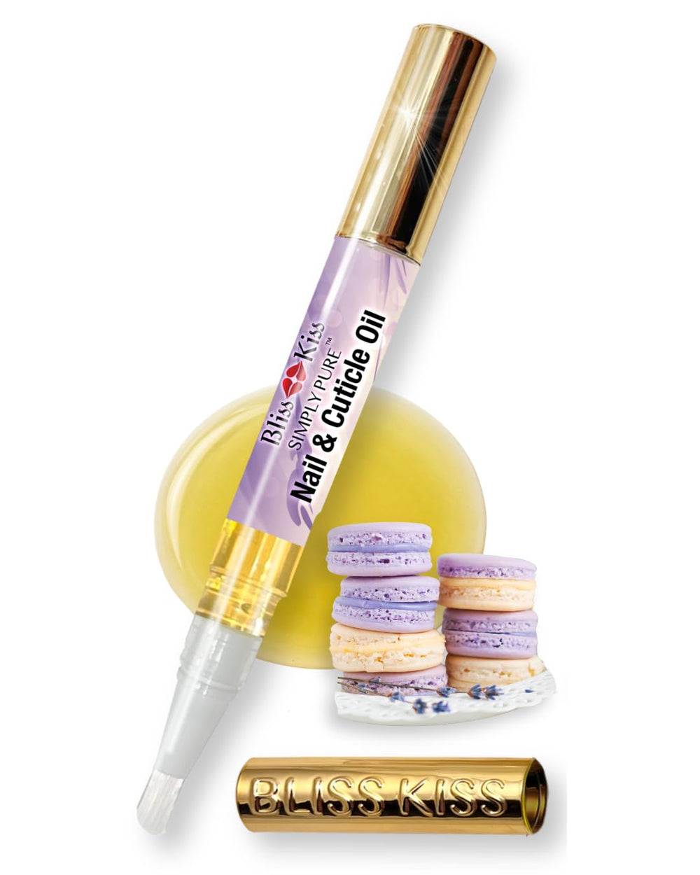 Bliss Kiss front packaging showing lavender vanilla scent and benefit