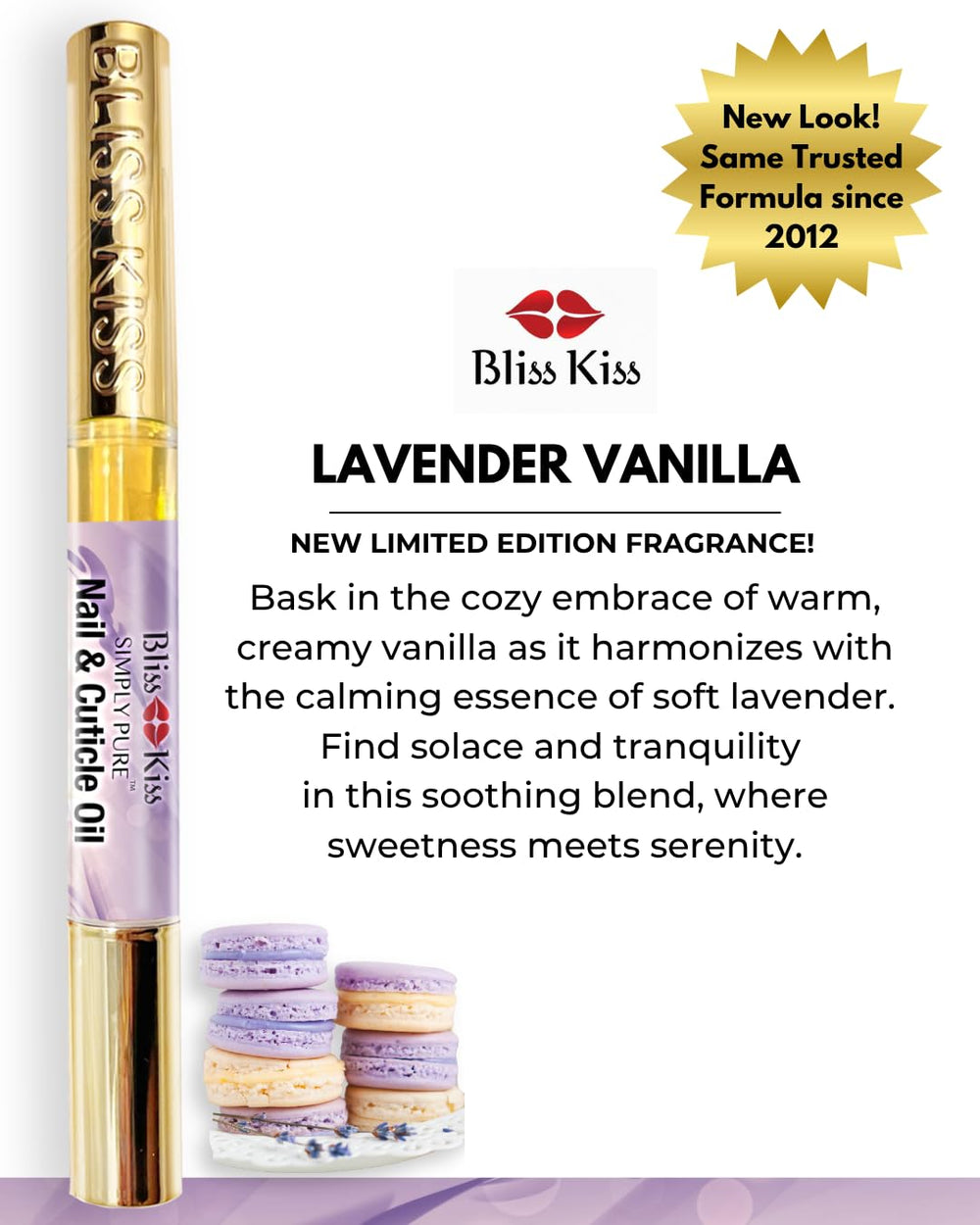 Bliss Kiss label close-up highlighting jojoba oil and ingredient quality