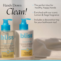 Bliss hand wash label close-up highlights ingredients and gentle cleansing benefit