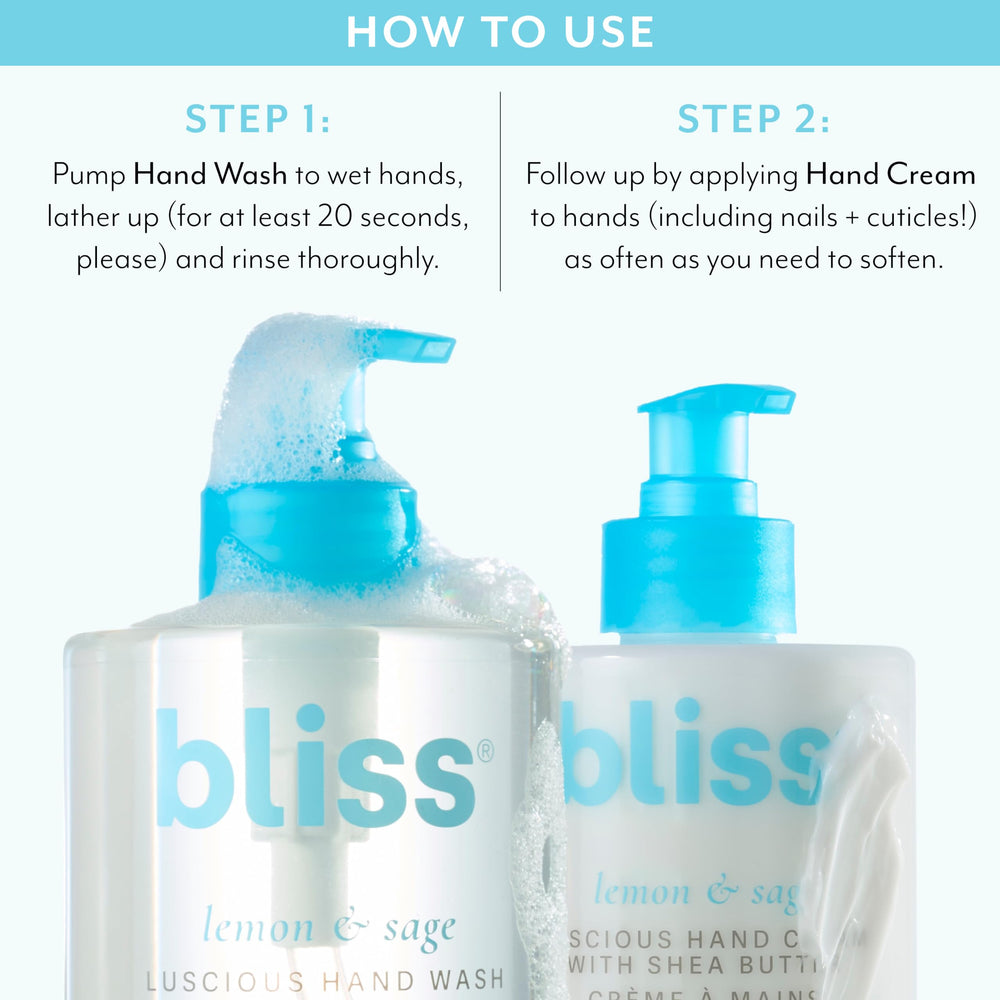 Bliss hand wash in use at kitchen sink demonstrating effective gentle cleansing