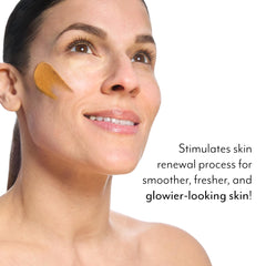 Bliss mask applied on cheek demonstrating gentle exfoliation benefits