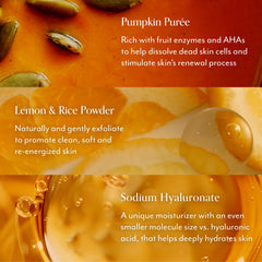 Bliss close-up texture of creamy pumpkin mask highlighting smooth spreadability