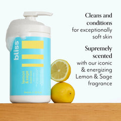 Bliss creamy lather texture on hand showing gentle cleansing benefit