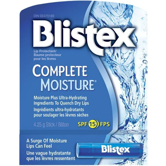 Blistex front packaging showing product and instant hydration benefit