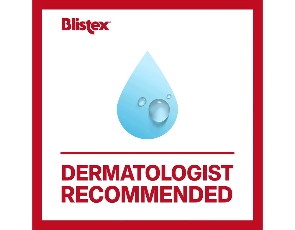 blistex applying stick to lips outdoors showing sun protection on the go