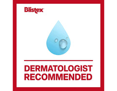 blistex applying stick to lips outdoors showing sun protection on the go