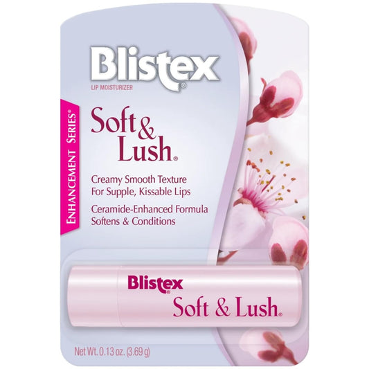 Blistex Soft & Lush front tube showing packaging and convenience