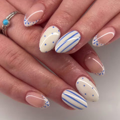 bloazife front packaging showing full nail set and tools for quick styling