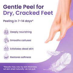 BLOOMORA bootie close-up filled with exfoliating solution for no-mess use