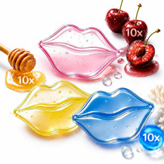 BLOOMORA front packaging showing 30-piece lip mask trio and benefits