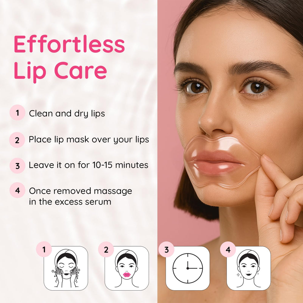 BLOOMORA lip mask applied on model lips demonstrating hydration boost