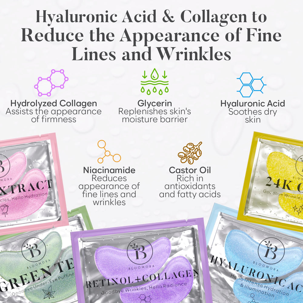 BLOOMORA patch close-up texture highlighting soothing hydrogel