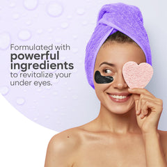 BLOOMORA patch applied under eye in morning for instant brightening