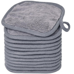 BloomSesame front packaging showing 12 gray reusable cloths for eco-friendly cleansing