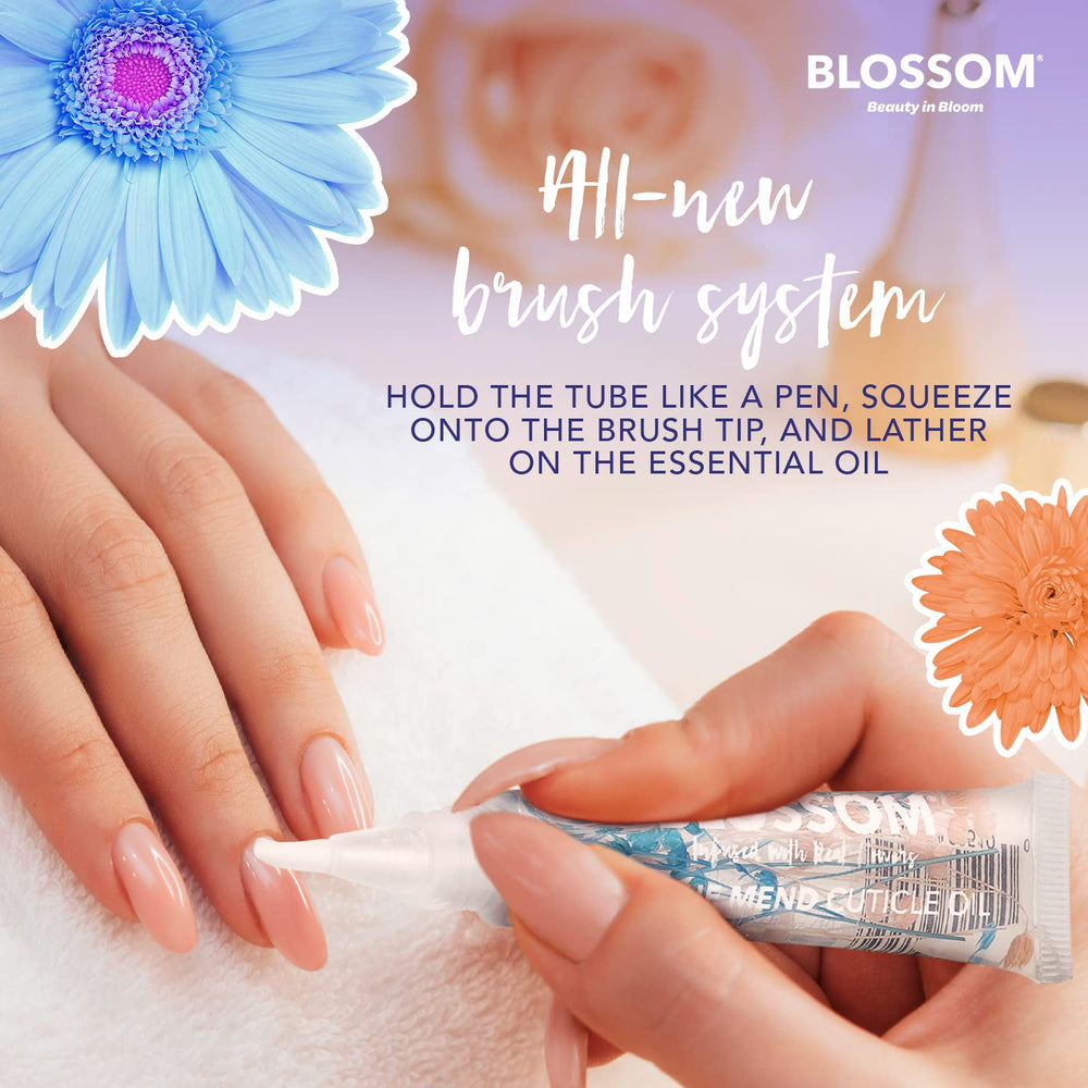 Blossom ingredients label highlighting cruelty-free, paraben-free benefit