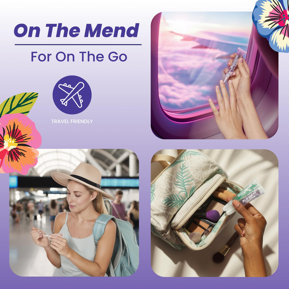 Blossom pen held in hand illustrating pocket-sized travel convenience benefit