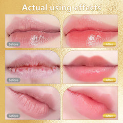 BLOWADM macro of gold foil detail highlighting luminizing effect and nourishing oils