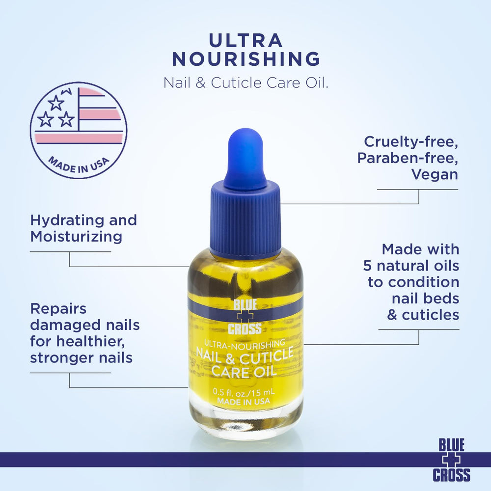 Blue Cross ingredients flatlay with oils and essential oils for natural formula