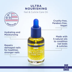 Blue Cross ingredients flatlay with oils and essential oils for natural formula