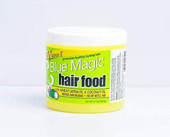 blue magic jar next to a hand for scale showing 12 oz size and travel-friendly benefit