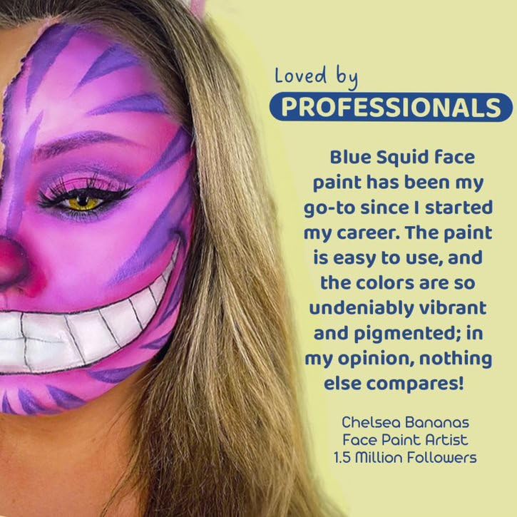 Blue Squid yellow used in full-face cosplay delivering bold visual impact