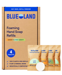 BLUELAND Forever Bottle front view showing reusable refill benefit