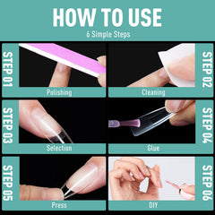 BlueZOO DIY application scene with tools and nails for easy at-home manicure benefit