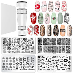 BlueZOO kit front packaging showing included plates and stamper for easy selection
