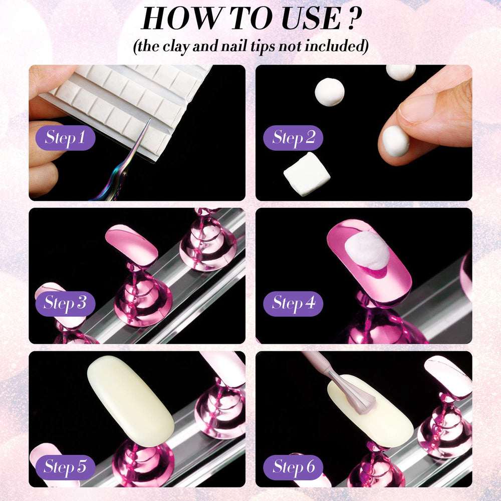 Blulu in-use image of stylist painting a tip demonstrating hands-free precision