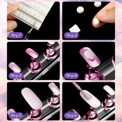 Blulu stands next to nail tools showing compact travel-friendly size