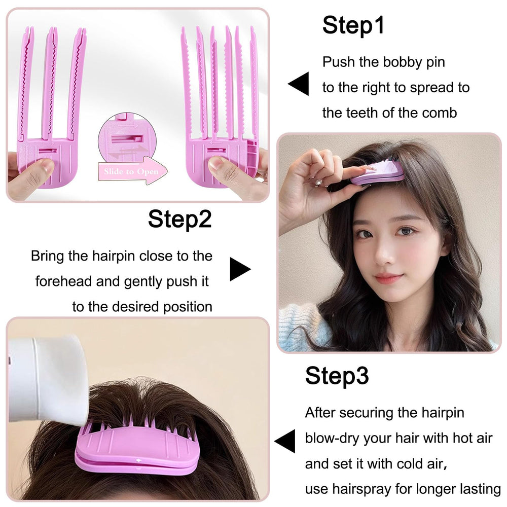 BluOcnMkt 6-teeth clip lifting curls at crown to boost fullness without frizz