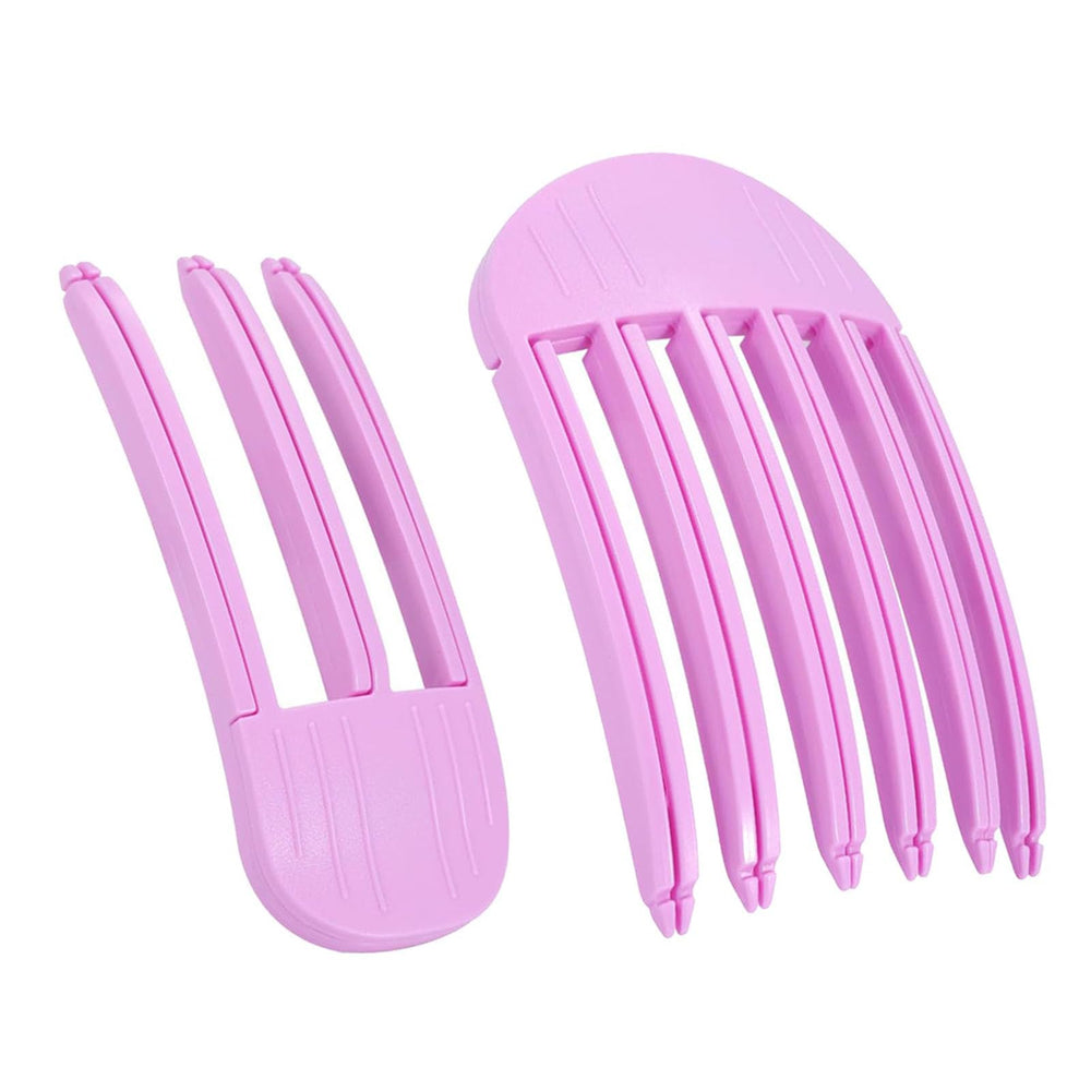 BluOcnMkt front view of purple root lifter clips showing compact design and durability