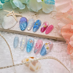 BMKKOT application tools with nail file and jelly stickers for easy at-home use