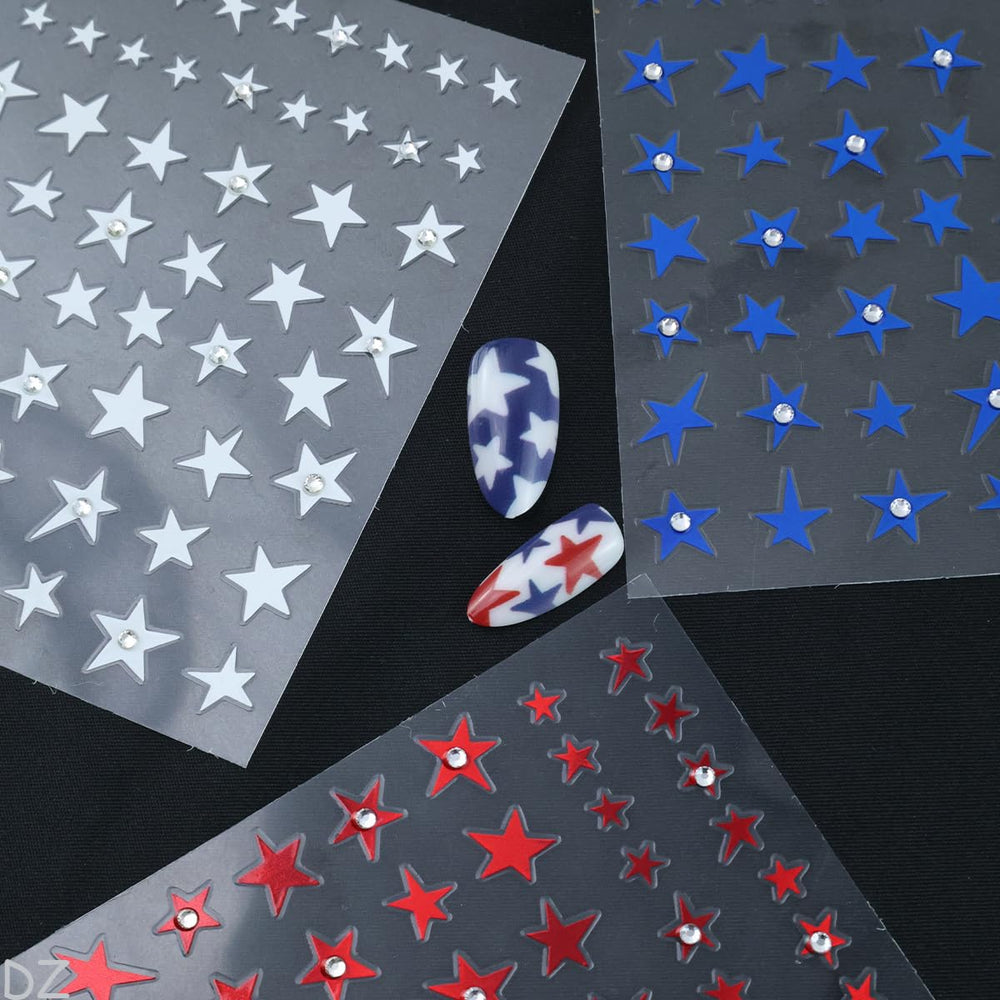 BMKKOT finished patriotic manicure in lifestyle setting for holiday inspiration