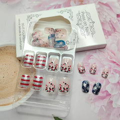 BMKKOT nails applied on hand demonstrating festive look and instant style upgrade