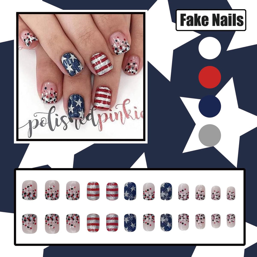BMKKOT array of polka dot and star designs showcasing colorful patriotic variety