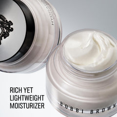 Bobbi Brown open jar texture close-up highlighting smooth, creamy hydration