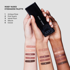 Bobbi Brown palette in hand showing compact scale and travel-friendly design benefit