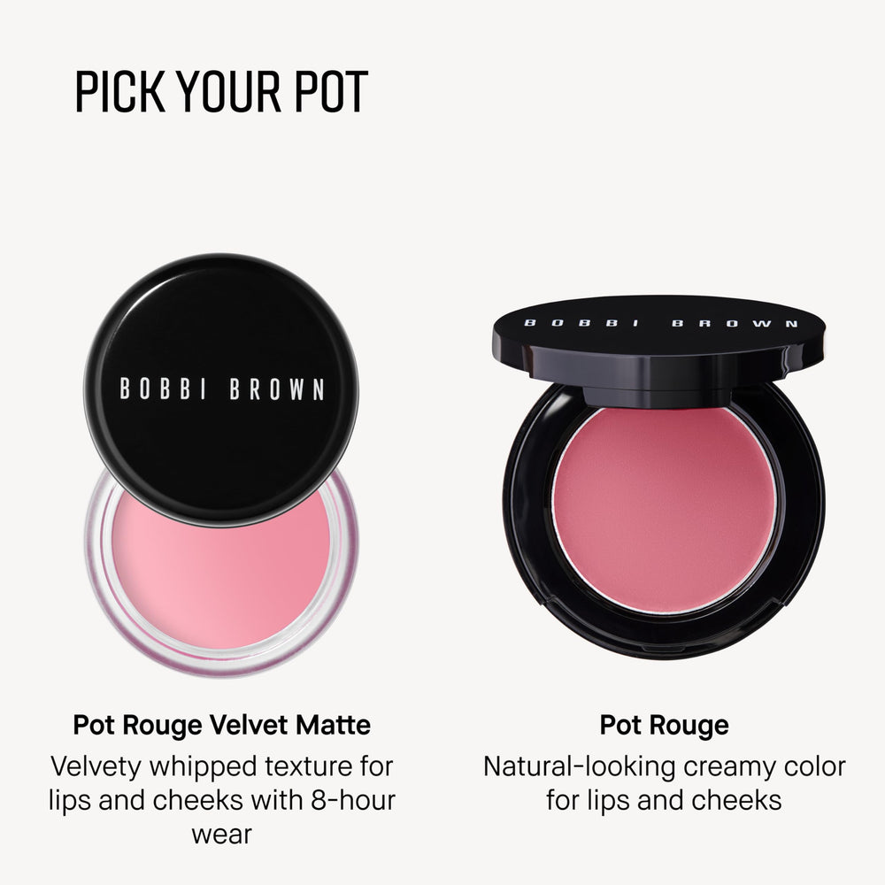 Bobbi Brown Pot Rouge compact beside coins for size comparison and travel convenience