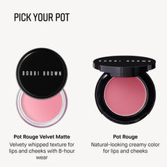 Bobbi Brown Pot Rouge compact beside coins for size comparison and travel convenience