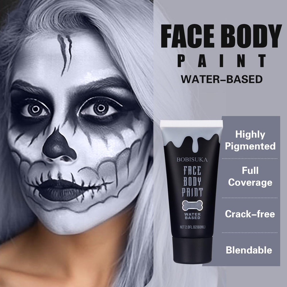 BOBISUKA face paint applied to cosplay model demonstrating vibrant color and event-ready look